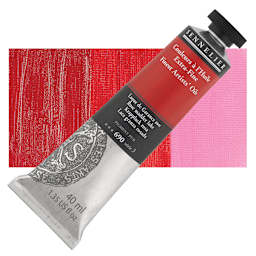 Sennelier Artists' Extra Fine Oil Paint - Rose Madder Lake, 40 ml tube and swatch