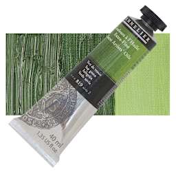 Sennelier Artists' Extra Fine Oil Paint - Sap Green, 40 ml tube and swatch
