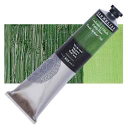 Sennelier Artists' Extra Fine Oil Paint - Sap Green, 200 ml tube and swatch