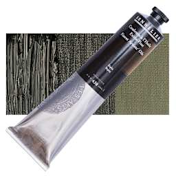 Sennelier Artists' Extra Fine Oil Paint - Sepia, 200 ml tube and swatch