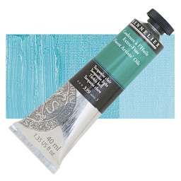 Sennelier Artists' Extra Fine Oil Paint - Turquoise Light, 40 ml tube and swatch