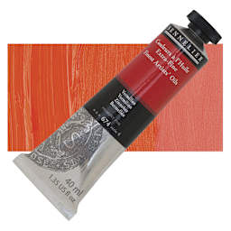 Sennelier Artists' Extra Fine Oil Paint - Vermilion, 40 ml tube and swatch