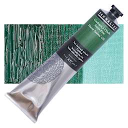 Sennelier Artists' Extra Fine Oil Paint - Viridian, 200 ml tube and swatch
