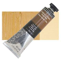 Sennelier Artists' Extra Fine Oil Paint - Yellow Ochre, 40 ml tube and swatch