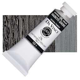 Da Vinci Artists' Oil Color - Magnetite Genuine, 37 ml Tube and swatch