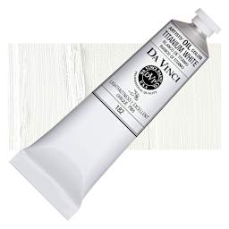 Da Vinci Artists' Oil Color - Titanium White, 150 ml tube and swatch