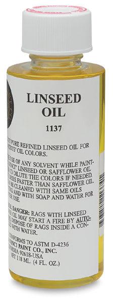 Da Vinci Linseed Oil - Front of 4 oz bottle