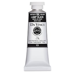 Da Vinci Artists' Oil Color - Lamp Black, 37 ml Tube