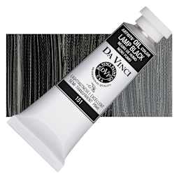Da Vinci Artists' Oil Color - Lamp Black, 37 ml Tube and swatch