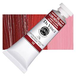 Da Vinci Artists' Oil Color - Quinacridone Alizarin Crimson, 37 ml Tube and swatch