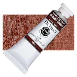 Da Vinci Artists' Oil Color - Hematite Genuine, 37 ml Tube and swatch