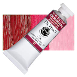 Da Vinci Artists' Oil Color - Rose Madder, 37 ml Tube and swatch