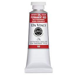 Da Vinci Artists' Oil Color - Permanent Red, 37 ml Tube