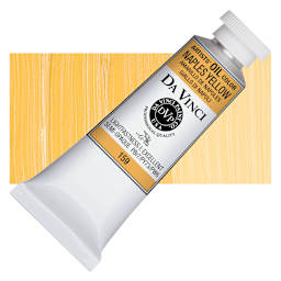 Da Vinci Artists' Oil Color - Naples Yellow, 37 ml Tube and swatch