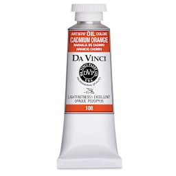 Da Vinci Artists' Oil Color - Cadmium Orange, 37 ml Tube