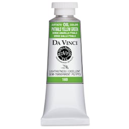Da Vinci Artists' Oil Color - Phthalo Yellow Green, 37 ml Tube