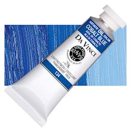 Da Vinci Artists' Oil Color - Cobalt Blue, 37 ml Tube and swatch