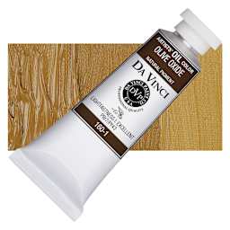 Da Vinci Artists' Oil Color - Olive Oxide, 37 ml Tube and swatch