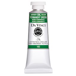 Da Vinci Artists' Oil Color - Permanent Green, 37 ml Tube