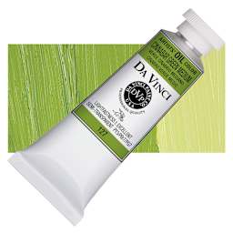 Da Vinci Artists' Oil Color - Cinnabar Green Medium, 37 ml Tube and swatch
