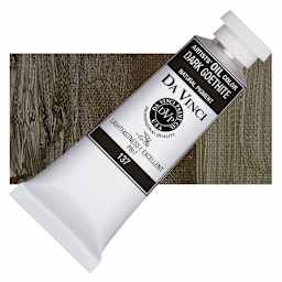 Da Vinci Artists' Oil Color - Dark Goethite, 37 ml Tube and swatch