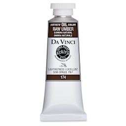 Da Vinci Artists' Oil Color - Raw Umber, 37 ml Tube