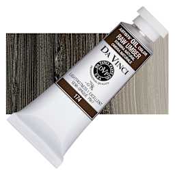 Da Vinci Artists' Oil Color - Raw Umber, 37 ml Tube and swatch