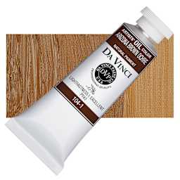 Da Vinci Artists' Oil Color - Arizona Brown Ochre, 37 ml Tube and swatch