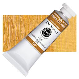 Da Vinci Artists' Oil Color - Natural Gold Ochre, 37 ml Tube and swatch