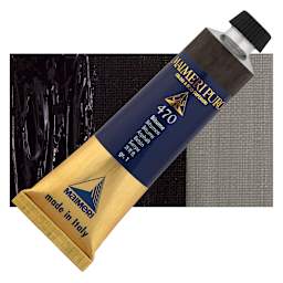 Maimeri Puro Oil Color - Bitumen, 40 ml Tube and swatch