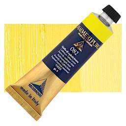 Maimeri Puro Oil Color - Cadmium Yellow Lemon, 40 ml tube and swatch