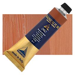 Maimeri Puro Oil Color - Mars Orange, 40 ml tube and swatch