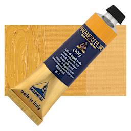 Maimeri Puro Oil Color - Naples Yellow Medium, 40 ml Tube and swatch