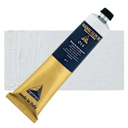 Maimeri Puro Oil Color - Opaque Zinc White, 80 ml Tube and swatch