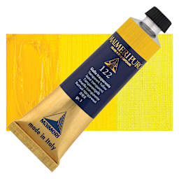 Maimeri Puro Oil Color - Transparent Yellow, 40 ml Tube and swatch