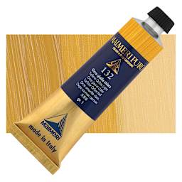 Maimeri Puro Oil Color - Yellow Ochre Light, 40 ml tube and swatch