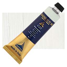Maimeri Puro Oil Color - Zinc White, 40 ml tube and swatch
