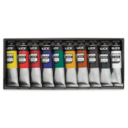 Blick Studio Oil Colors - Starter Set, Set of 10 colors, 40 ml, Tubes in packaging