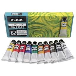 Blick Studio Oil Colors - Set of 10, Starter, 40 ml, tubes out of packaging