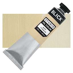 Blick Studio Oil Paint - Buff Titanium, 40 ml tube and swatch
