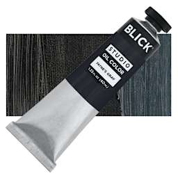 Blick Studio Oil Paint - Payne's Gray, 40 ml tube and swatch