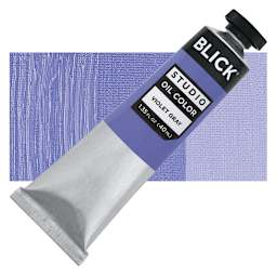 Blick Studio Oil Paint – Violet Grey, 40 ml tube and swatch