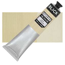 Blick Studio Oil Paint - Buff Titanium, 200 ml tube and swatch