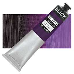 Blick Studio Oil Paint - Cobalt Violet Hue, 200 ml tube and swatch