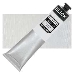 Blick Studio Oil Paint - Titanium White, 200 ml tube and swatch