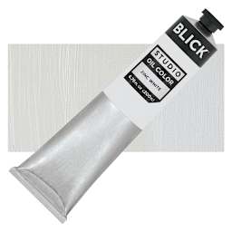 Blick Studio Oil Paint - Zinc White, 200 ml tube and swatch