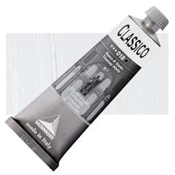 Maimeri Classico Oil Color - Titanium White, 60 ml tube and swatch