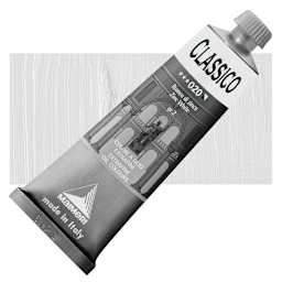 Maimeri Classico Oil Color - Zinc White, 60 ml tube and swatch