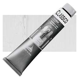 Maimeri Classico Oil Color - Super Rapid White, 200 ml tube and swatch