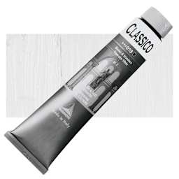 Maimeri Classico Oil Color - Titanium Zinc White, 200 ml tube and swatch